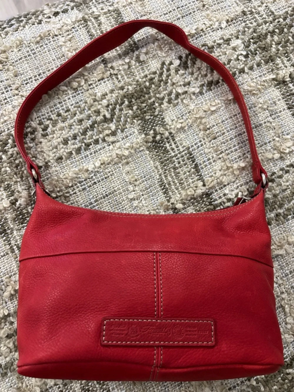Fossil Y2K Red Leather Hobo Women’s Classic‎ Shoulder Bag
